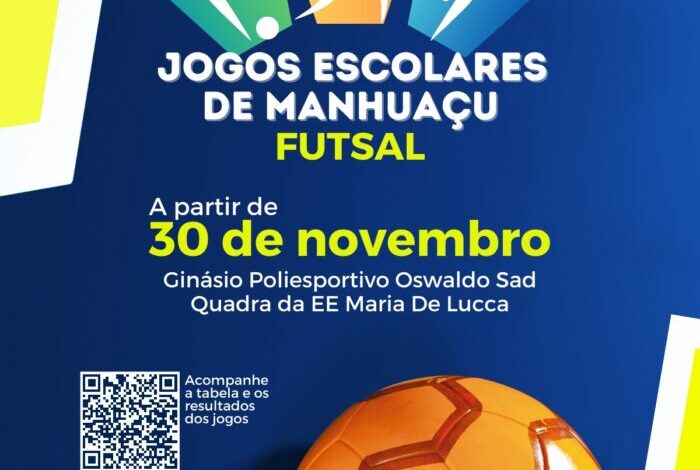 Começa nesta quinta-feira (30) a fase do futsal nos Jogos Escolares de Manhuaçu