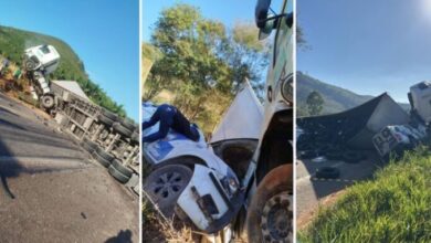 Acidente na BR 262 em Irupi Crédito: Redes sociais