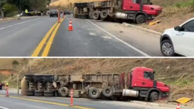 Terceiro acidente fatal em três dias no mesmo trecho da BR-116 deixa motociclista morto em Santa Rita de Minas — Foto: Edson Simões