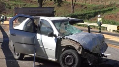 Acidente deixou a BR-116 interditada por duas horas — Foto: Reprodução/Joel André