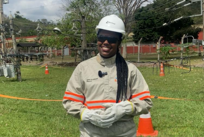 Rayane Pinheiro, eletricista da Energisa Minas Rio