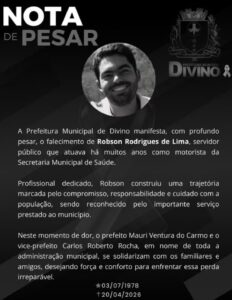 Batida entre ambulância e carreta deixa dois mortos na BR-116 em Divino — Foto: Prefeitura Municipal de Divino/Redes Sociais
